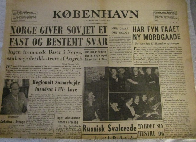 Gammel avis, Avisen København, 1949 d. 2 feb.