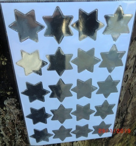 Selvklæbende sølvstjerner