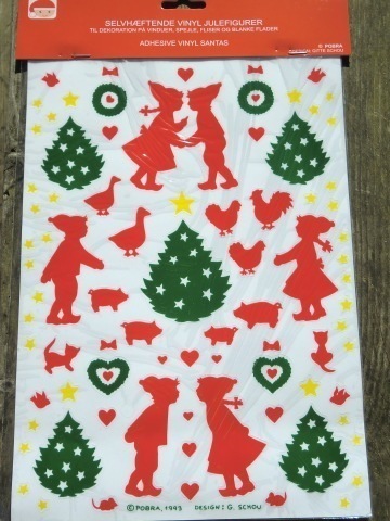 Vindues stickers med julemotiver