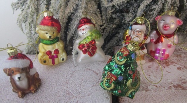 Glaspynt til juletræet, figurer