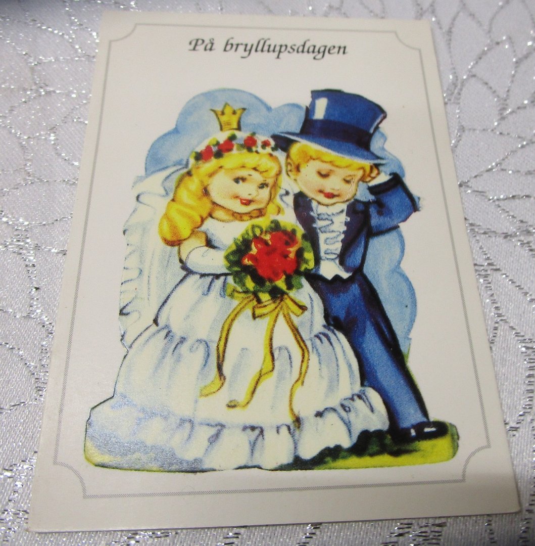 Tillykke på bryllupsdagen, kort uden kuvert