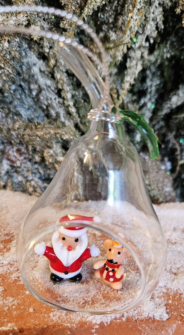 Juletræspynt i glas