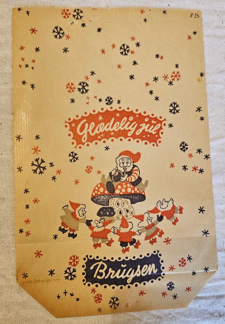 Gammel julepose, gammel reklamepose fra Brugsen